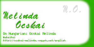 melinda ocskai business card